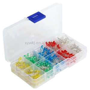 Kit d'échantillons LED 3mm 5mm, 5 couleurs chacune, 100 pièces, blanc, rouge, jaune, vert, bleu, F3 F5, boîte de diodes LED - Product Image 6