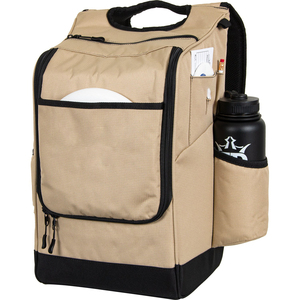 Free sample Lightweight, long-lasting, 24-can golf backpack with a <b>large</b>, insulated built-in cooler and a <b>black</b> disc golf <b>bag</b> - Product Image 4