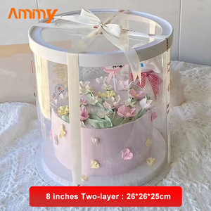 AM-GPA27 ammy bán buôn PVC trong suốt lớn hình tròn hộp giấy bảo quản Rose Flower & tươi Rose Hot Hộp quà tặng - Product Image 6