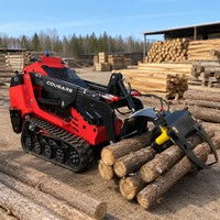Mini-chargeuse compacte COUGARS 25 CV, tracteur et pelle rétrocaveuse diesel, moteur importé pour flotte de location et entrepreneurs en construction