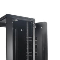 Armoire murale noire 27U 42U à succès de l'usine Ningbo Lepin, rack ouvert pour serveurs, armoire réseau 19 pouces pour salle informatique 5G