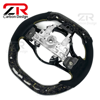 Volant personnalisé en cuir véritable et fibre de carbone forgée, style sport, pour Mitsubishi Lancer Evolution