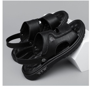 Sandales de plage d'été pour hommes, légères, confortables, respirantes, à semelle épaisse, antidérapantes, à porter de deux façons, tongs - Product Image 5