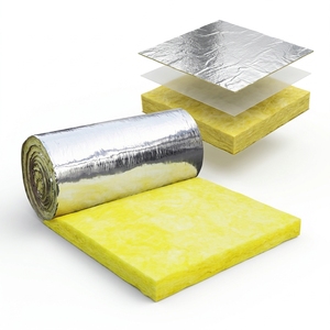 Rouleaux de laine de verre <span class=keywords><strong>Lana</strong></span> De Vidrio pour isolation industrielle, isolation de toiture en fibre de verre, couverture en laine de verre - Product Image 1