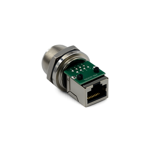 Connecteur RJ45 circulaire étanche IP67 à montage sur panneau, prise Cat5e à câble volant - Product Image 6