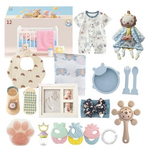 Set de Regalo para Bebé de Tela de Algodón Ecológica DIY, Recuerdo para Baby Shower, Baberos, Calcetines, Sonajero, 0-12 Meses, Niña o Niño - Product Image 1