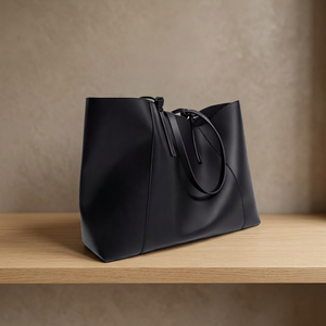 Pochette minimaliste en cuir véritable pour femme BS INTERNATIONAL avec bandoulière amovible, fermeture éclair, imperméable, ouverture supérieure, durable - Product Image 4