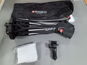 Nouveau TRIOPO 55cm 65cm 90cm Octogone pliable en aluminium et nylon pour support de fixation, poignée, flash Speedlite pour <span class=keywords><strong>Godox</strong></span> <span class=keywords><strong>Yongnuo</strong></span> - Product Image 2