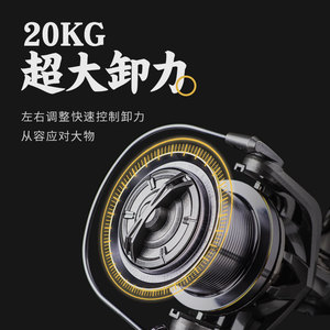 Carrete de Pesca Giratorio de Metal Chijin 10000, Fuerza de Freno de 20 kg, Carrete de Pesca para Playa y Océano - Product Image 1