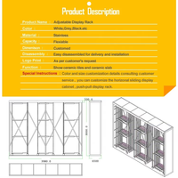 Großhandel benutzer definierte Schiebe boden Push Pull Keramik fliesen Display Rack Showroom mit Haken Fliesen Wand Display Fliesen Showroom Displays