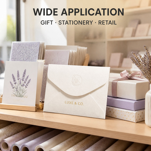 Enveloppe professionnelle en papier blanc imprimée sur mesure, gaufrée et estampillée à chaud or, avec papier timbré de bureau élégant et haut de gamme pour entreprises - Product Image 3