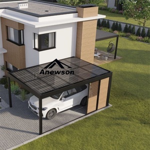 Vente en gros d'usine de parking extérieur de qualité, étanche et bon marché pour la maison, gazebo, toiture de garage, abri d'auto en acier et aluminium - Product Image 1