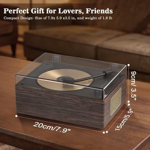 Tocadiscos de Madera para V5.0 con Altavoz Integrado de 10W, Control de Botones, Adaptador de CA para Uso en Interiores, Reproductor de CD - Product Image 2
