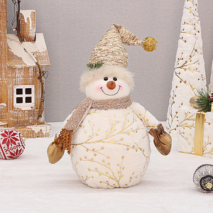 Muñecos de Nieve de Peluche con Serigrafía y Acabado Mate, Decoraciones Navideñas Ecológicas, Figuras para Exhibición Festiva - Product Image 4