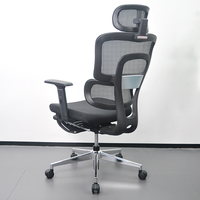 Chaise de bureau ergonomique avec fonction pivotante Chaise d'ordinateur à domicile Accoudoir 3D Chaise de direction confortable