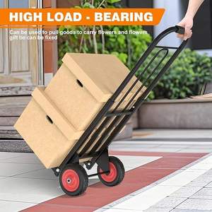 Factory Wholesale Orange Heavy Duty Hand Truck With Red Plastic Grips For Logistics Delivery Industrial Grade Material Handling - Product Image 6