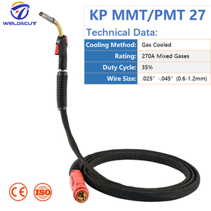 Torche de soudage MIG <span class=keywords><strong>Kemppi</strong></span> MMT32 / PMT32, pistolet refroidi à l'air <span class=keywords><strong>CO2</strong></span> avec connecteur Euro 3m/4.5m 6253213 6253214 - Product Image 2