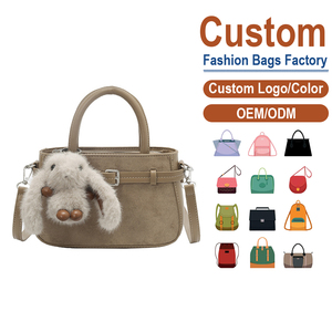Suede-Textured Leather <b>Mini</b> Tote <b>Bag</b>, OEM/ODM Custom Factory, Women's Handheld Crossbody <b>Bag</b> - Product Image 1