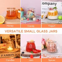 Petits bocaux en verre de 4 oz Lot de 40 bocaux à dessert bocaux à confiture 200 ml 7 oz bocaux à pouding transparents pour épices gelée yaourt avec couvercles en PE