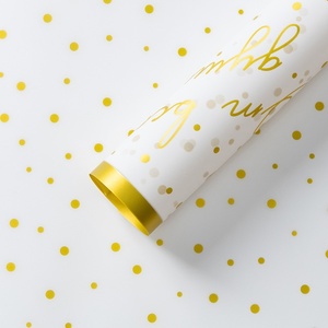 New vàng-edged nhỏ Dot Giấy Gói hoa giấy không thấm nước cho món quà Hoa cửa hàng vật liệu - Product Image 5