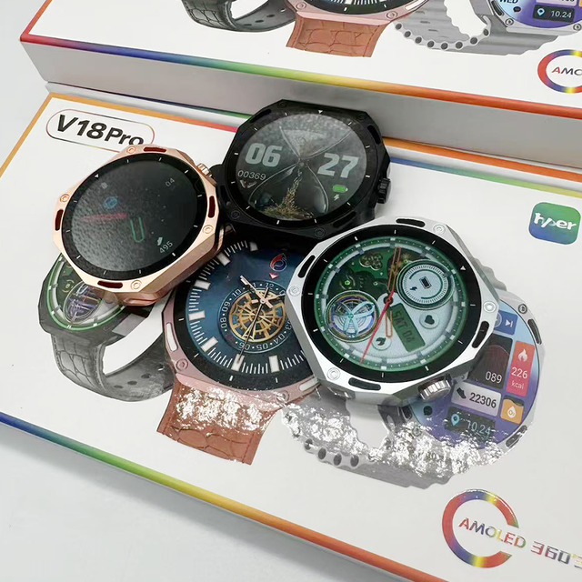 2026 Hot Selling V18 Pro Smartwatch 1.52 Inch Watch Waterproof Active 2 Full Touch Screen Bracelet V18pro Round Smart Watch