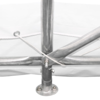 Abri de stockage extérieur simple en acier galvanisé 3,6x6m, robuste, imperméable, résistant aux UV et au vent, pour entrepôt et parking