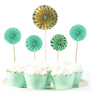 EASTTERN Set di Decorazioni Colorate per Cupcake, Ventagli di Carta per Baby Shower, Matrimoni, Compleanni e Feste per Bambini - Product Image 2