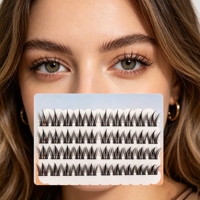 Cils de style elfe, créant un maquillage des yeux parfait et exquis. Lash Factory : Vente en gros avec personnalisation disponible.