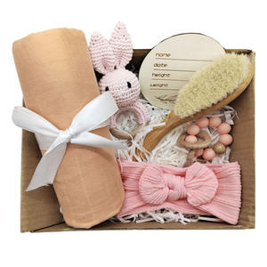 Conjunto <span class=keywords><strong>de</strong></span> regalo para bebé recién <span class=keywords><strong>nacido</strong></span> <span class=keywords><strong>de</strong></span> algodón orgánico personalizado, manta envolvente <span class=keywords><strong>de</strong></span> invierno, conjunto <span class=keywords><strong>de</strong></span> muselina para Baby Shower, ropa <span class=keywords><strong>de</strong></span> cama para niños - Product Image 3