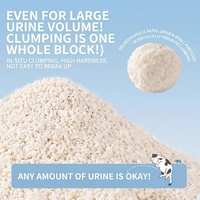 Litière pour chat en cassave mélangée 25 kg, super absorbante, sans adhérence au fond, forte désodorisation, sable pour chat en cassave