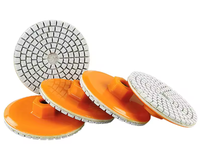 Disques de polissage diamantés de 4 pouces (100 mm) avec marquage OEM, intégrant la découpe et le polissage des bords, pour carrelage et pierre
