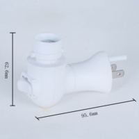 Support de lampe enfichable Guangli 076A, style américain, en PBT, pour lampe de nuit à sel, avec prise E12, certifié ETL