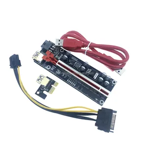 Kabel kartu grafis VER 010S Plus 1X sampai 16X PCI-E Riser USB 3.0 PCI Express Extender Adapter VER010S