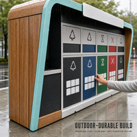 Station de tri des déchets intelligente et moderne avec système de pesage et incitation à points pour les habitants de la communauté.