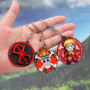 <span class=keywords><strong>Porte</strong></span>-clés One Piece Conan, pendentif rotatif rond, motif anime Luffy Zoro Chopper, cadeau - Product Image 4