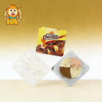 Vente en gros de confiture de chocolat sucrée en forme de pizza personnalisée avec biscuits