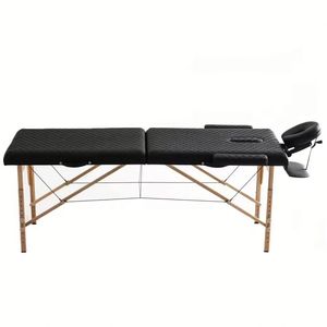 <span class=keywords><strong>Table</strong></span> <span class=keywords><strong>de</strong></span> <span class=keywords><strong>massage</strong></span> pliable en bois à 2 sections, légère et portable, pour salon <span class=keywords><strong>de</strong></span> beauté et spa - Product Image 2