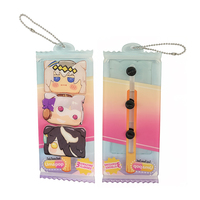 Badges et breloques acryliques anime personnalisés en promotion avec rail coulissant