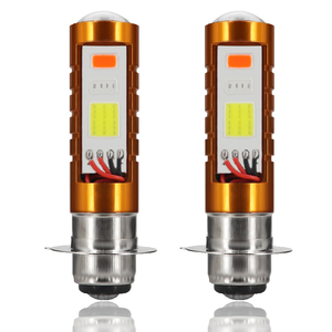 <span class=keywords><strong>Ampoule</strong></span> de phare <span class=keywords><strong>LED</strong></span> COB pour moto <span class=keywords><strong>12V</strong></span>-80V 3 couleurs H4 BA20D P15D 18W 1800LM Blanc Ambre Bleu Faisceau Hi/Lo IP67 Lampe Moto en Aluminium - Product Image 3