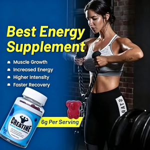 Gomitas de Creatina Monohidrato OEM 5000mg con BCAA, <span class=keywords><strong>Taurina</strong></span>, B6, B12, Sin Azúcar, Veganas, Sin Gluten, Suplemento Pre-Entrenamiento, Marca Privada - Product Image 3