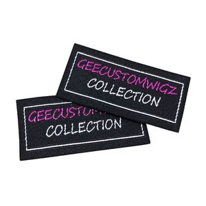 Étiquettes tissées de luxe personnalisées avec logo, étiquettes pour perruques, étiquettes et marqueurs capillaires à paillettes avec nom - Product Image 1