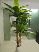 Plante artificielle grande bananier de 12 pieds, faux bonsaï, plantes pour la maison et le bureau, décoration intérieure, boîte en carton, feuilles en plastique, palmier en plastique