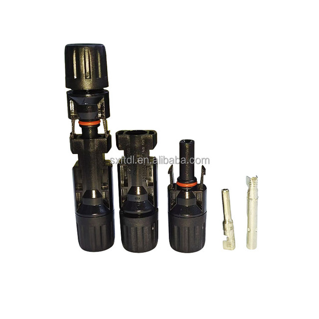 MC Four Solar Panel Male/Female Plug Solar Cable IP67 PV Connector with Copper Contacts and PC Housing for MCX Wire Connections