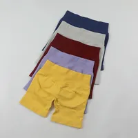 Short de yoga sexy en forme de V avec bande de taille côtelée dans le dos Short de gym sans couture Scrunch Bum Workout Booty Hight Stretch Short de course