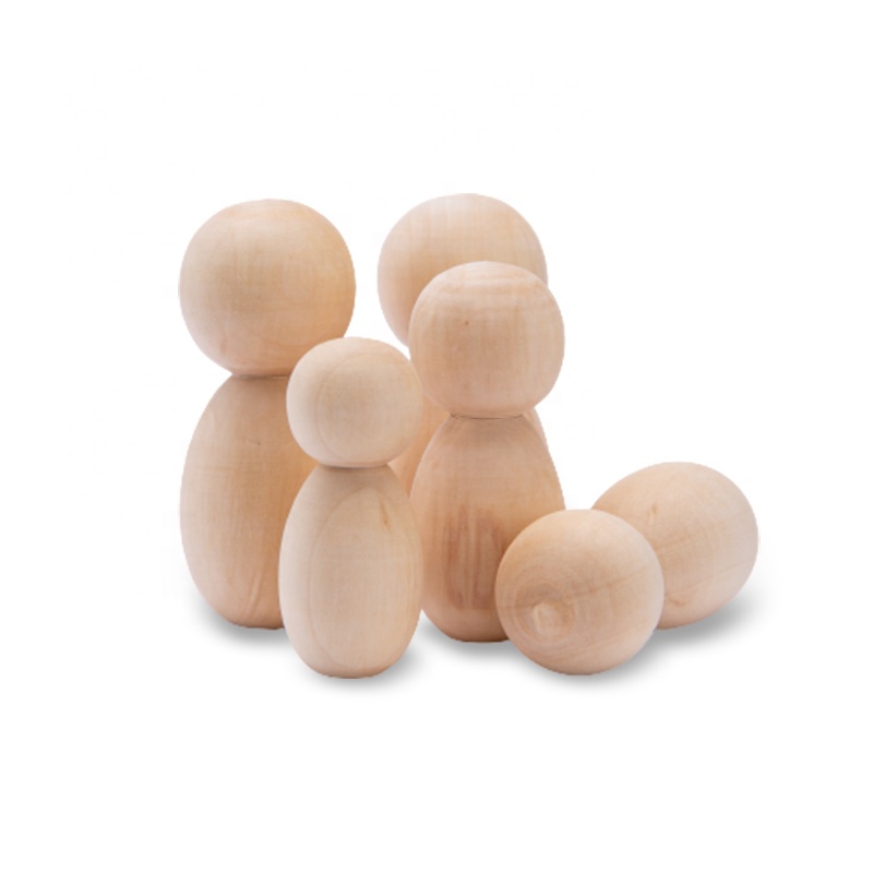 Оптовая продажа по себестоимости, необработанный Лотос 60 мм, 70 мм, 80 мм, деревянные колышки для кукол, корпус, поделки «сделай сам»