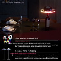 Lampe de table veilleuse Planète à commande tactile, rechargeable USB, 3 températures de couleur, base en métal acrylique, décoration de chambre