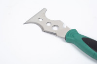 Outils de plâtrage multifonctionnels, couteau à ruban dentelé, lame en acier inoxydable, grattoir avec manche en fibre de verre et ouvre-bouteille