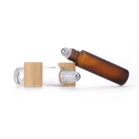 Homfun — bouteille à roulettes en acier, cosmétique, pour la crème des yeux, soins de la peau, huile essentielle, verre, ambre, 1/2oz, 15ml, en Stock