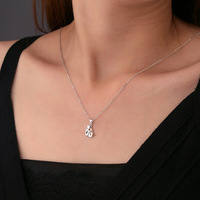 Collier pendentif double chat en argent S925 plaqué or 18 carats, collier animalier pour couple en argent sterling 925