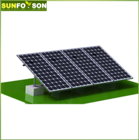 Système de support de montage PV réglable support de cadre de panneau solaire en aluminium anodisé pour toit industriel à carreaux plats